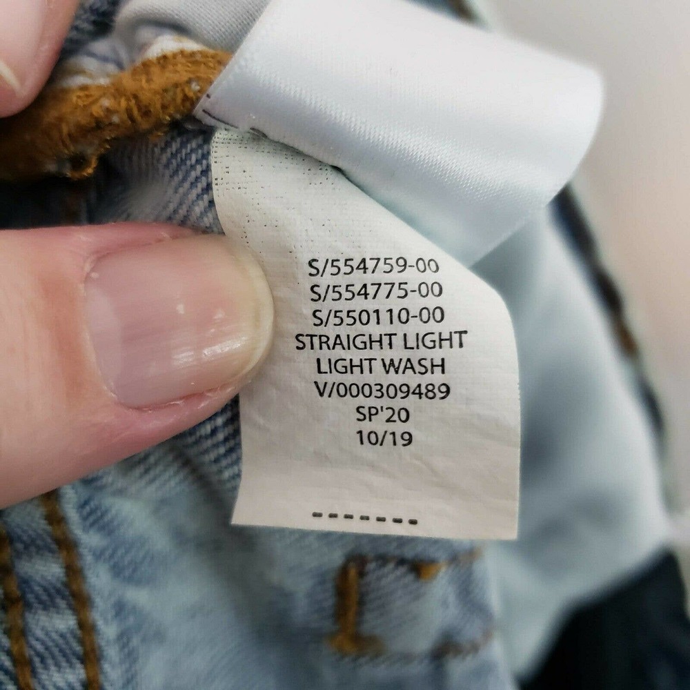 Gap Jeans 38x30 Blue Light Wash Relaxed Loose Fit - Picture 11 of 11